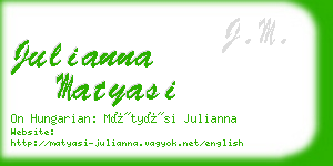 julianna matyasi business card